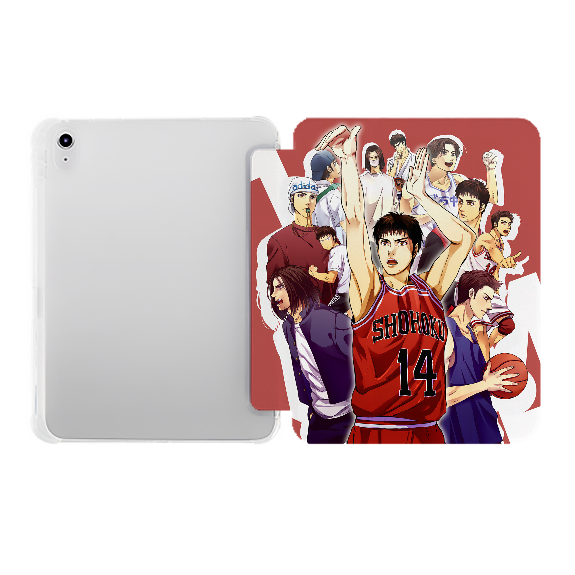 （画像用） SLAM DUNK／スラムダンク IPad ケース ペン収納付き 三つ折りスタンド PUレザー×シリコン 対応機種9.5/10.5/10.9インチ